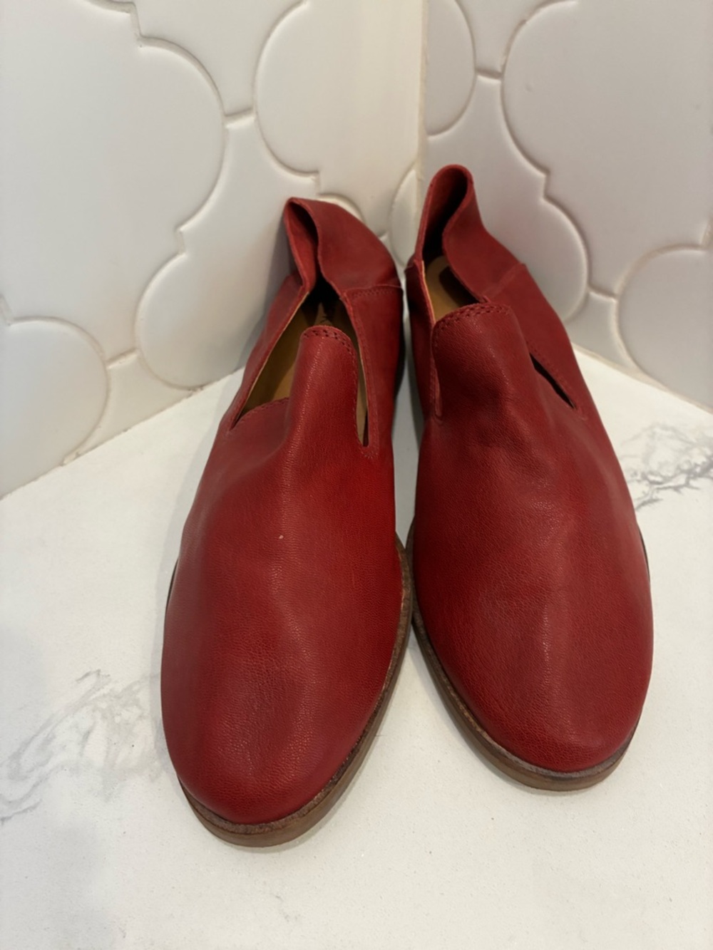 Lucky Brand Cahill Red Leather Loafers